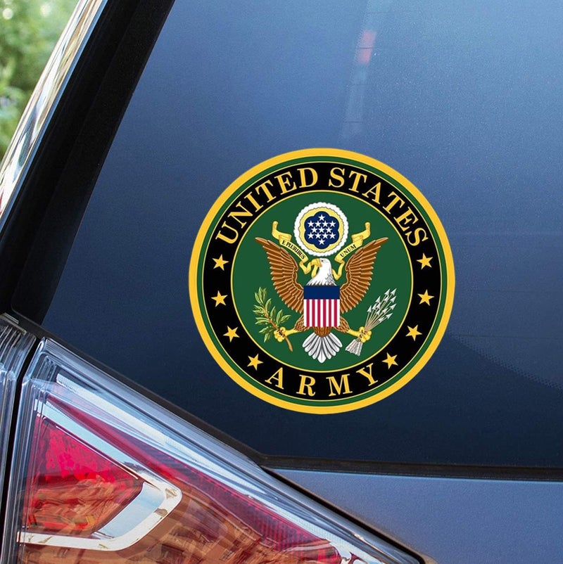 eDesign 2-Pack United States Army Vinyl Sticker Decal - 4 Inches - Us Army Military Stickers and Decals for Car Truck Van Window Bumper Laptop Tablet Cup Tumbler Water Bottle and Any Smooth Surface - Image 2